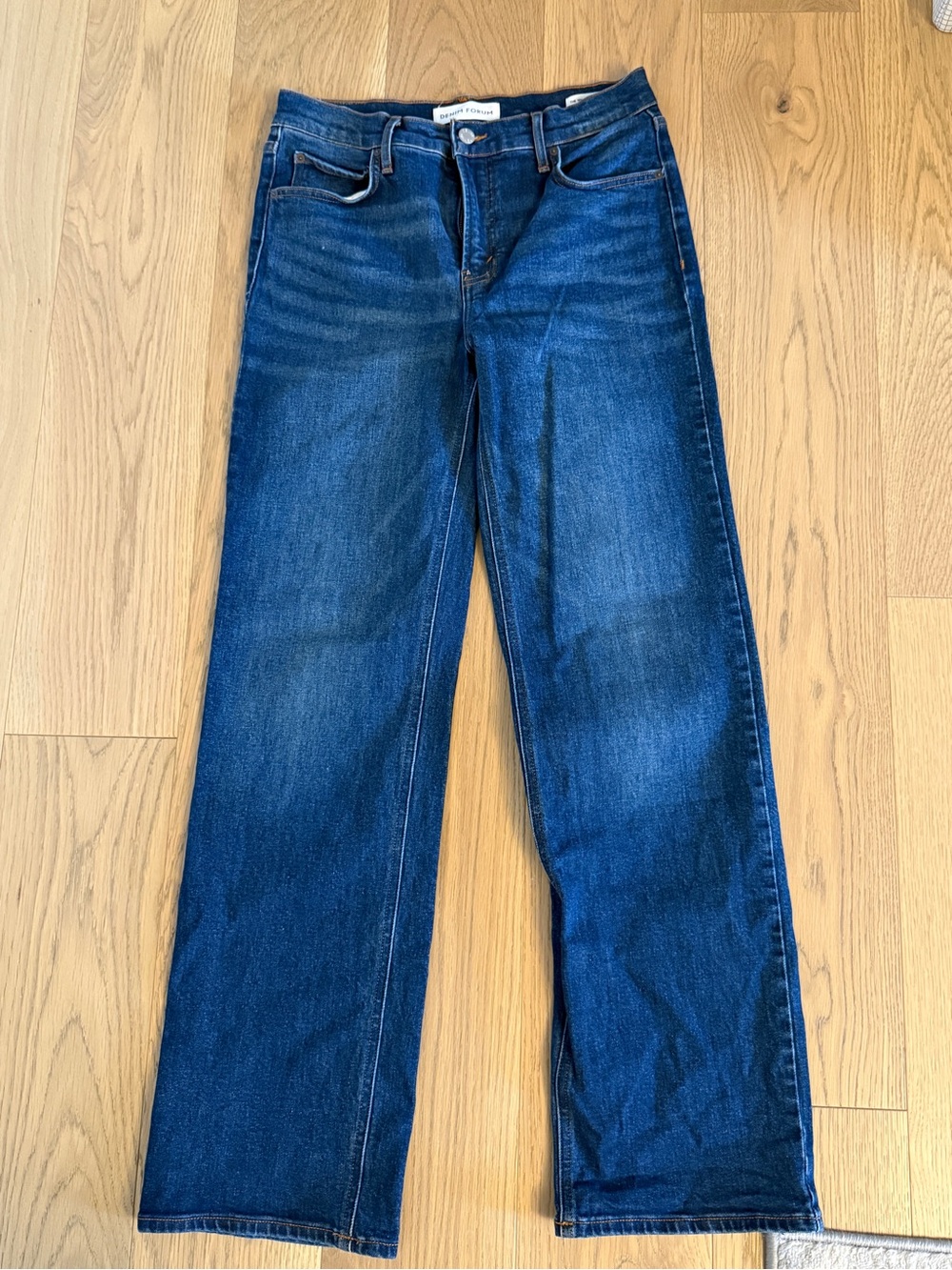 Denim Forum 90s Snatched High Rise Wide leg